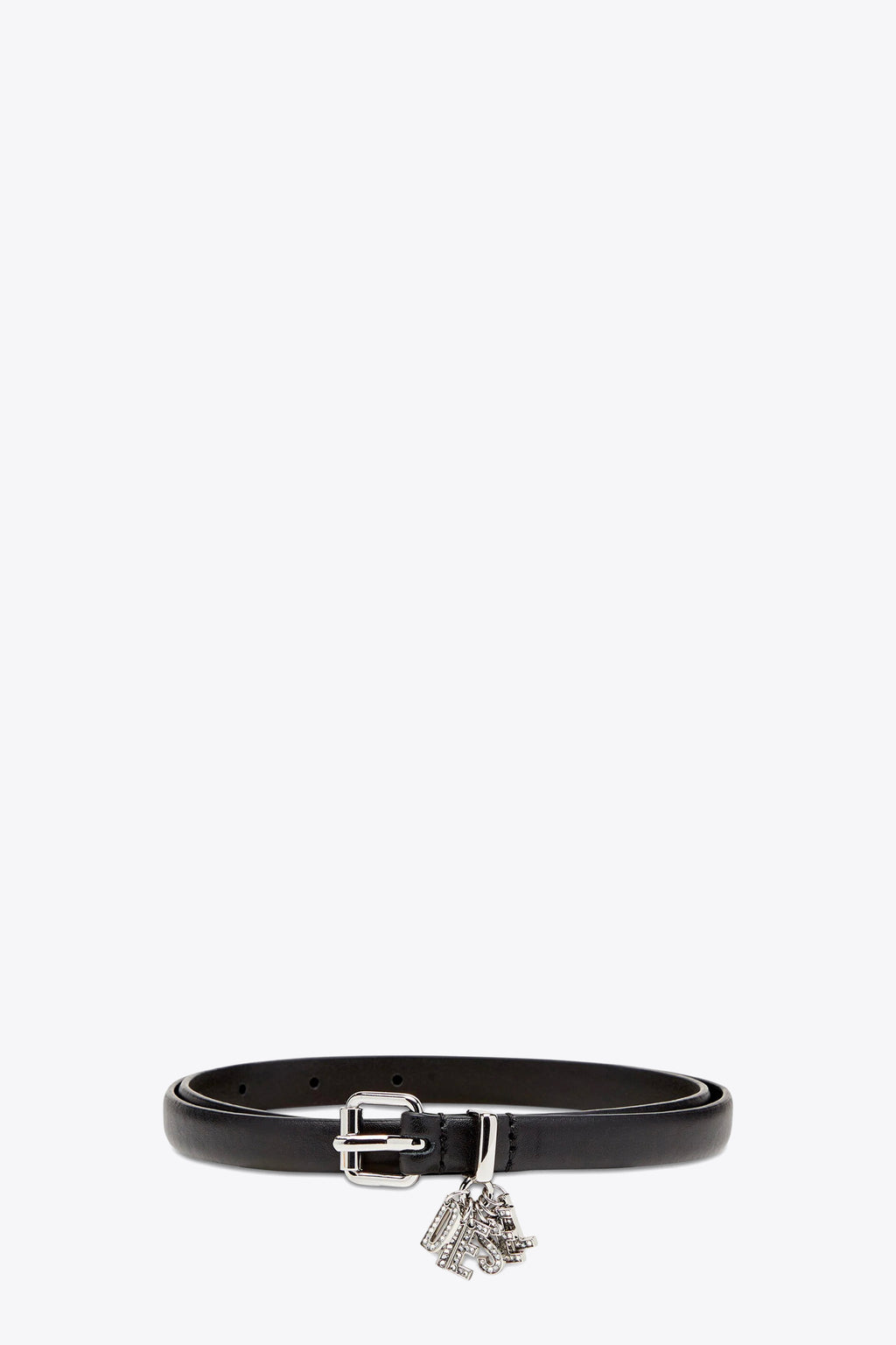 alt-image__Cintura-sottile-in-pelle-nera-con-charms-ricoperti-da-strass---B-Charm-Loop