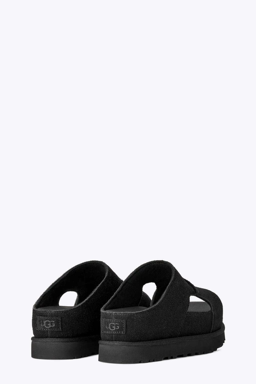 alt-image__Ciabatta-in-suede-nera-con-suola-platform---Goldenstar-Hi-Cutout-Slide