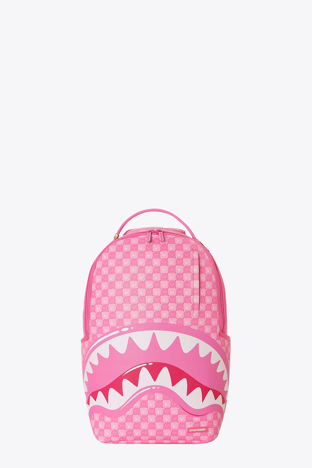 alt-image__Pink-check-pvc-backpack-with-smiles-and-shark-mouth-signature---Pink-New-Check-Faces-Backpack