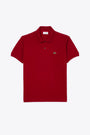 Polo in cotone piquè bordeaux regular fit 