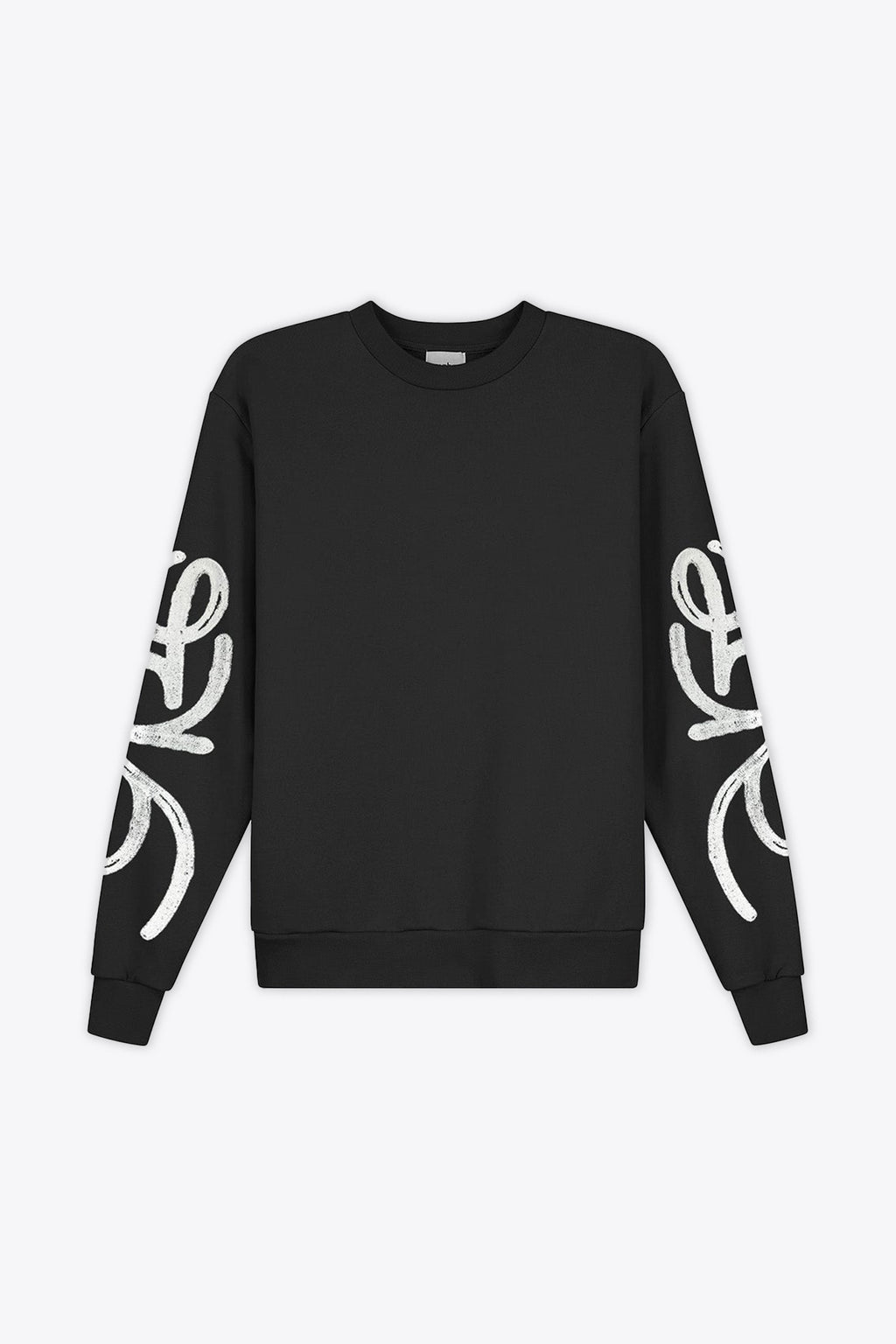 alt-image__Black-cotton-sweatshirt-with-sleeves-logo-embroidery---Swirl-Crewneck