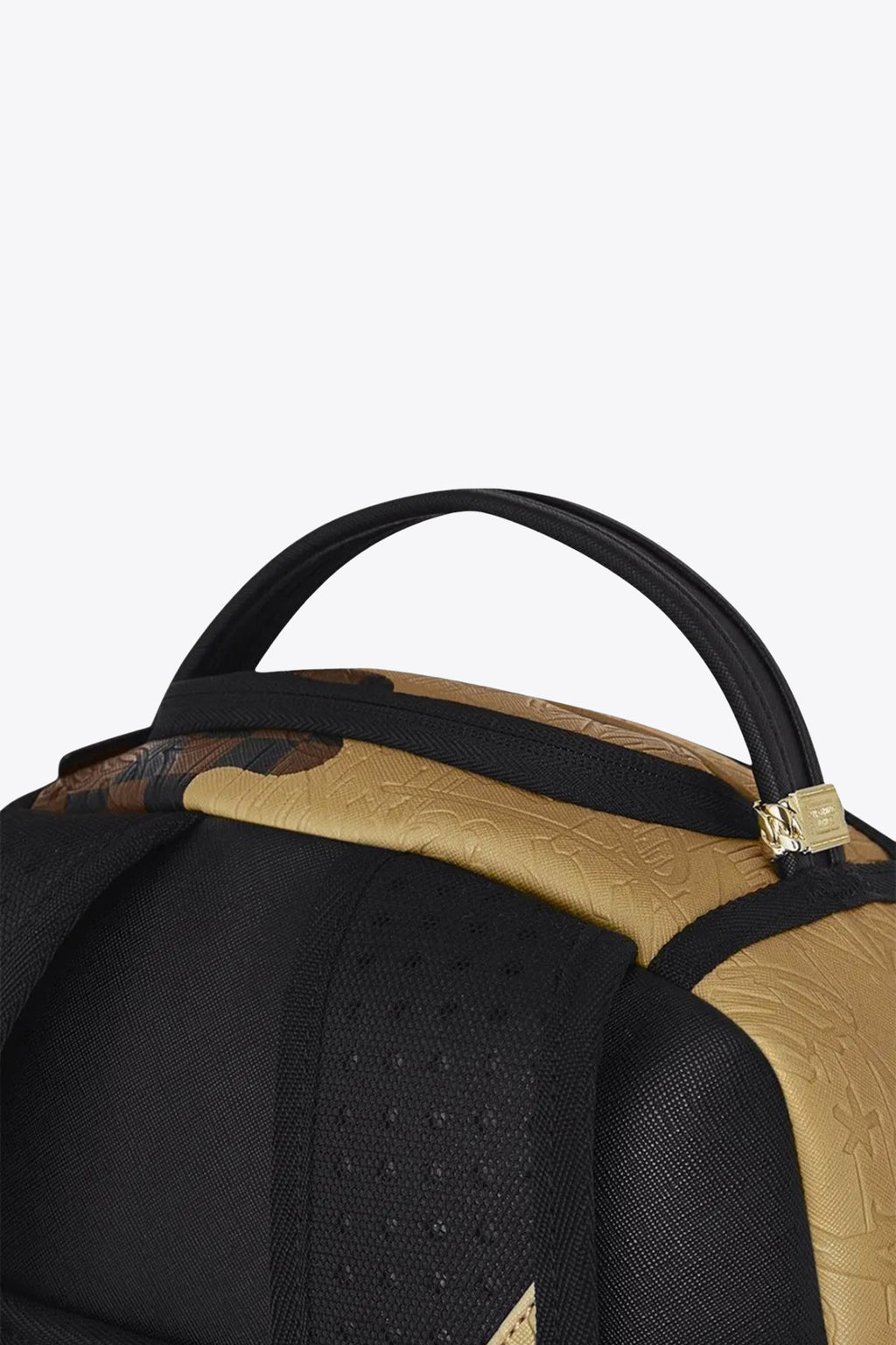alt-image__Zaino-in-pvc-marrone-a-scacchi-con-effetto-colatura-beige---Henny-Melt-Backpack