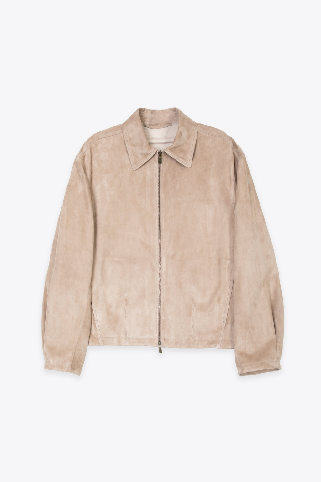 alt-image__Giubbotto-in-suede-color-sabbia-con-manica-balloon-e-zip