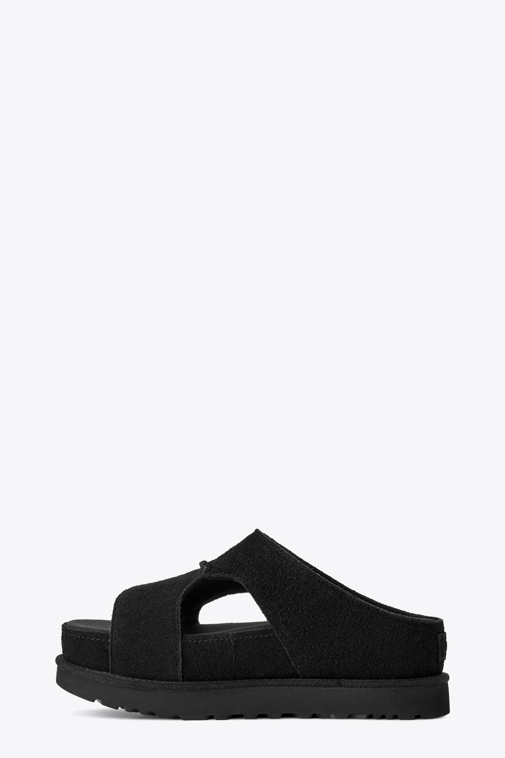alt-image__Ciabatta-in-suede-nera-con-suola-platform---Goldenstar-Hi-Cutout-Slide