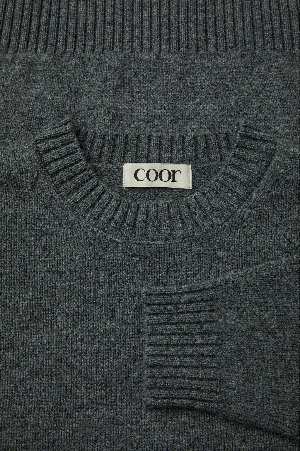 alt-image__Melange-grey-wool-sweater---Wool-Cropped-Crewneck-Sweater