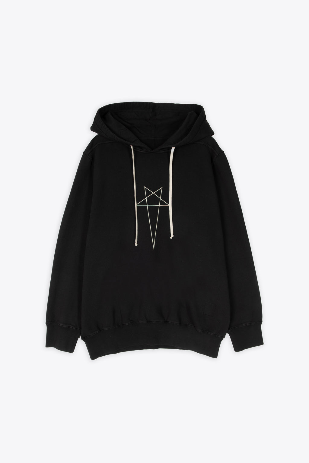 alt-image__Felpa-nera-con-cappuccio-e-ricamo-frontale-pentagram---Oversized-Hoodie