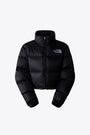 Piumino corto in nylon nero - W Nuptse Short Jacket 