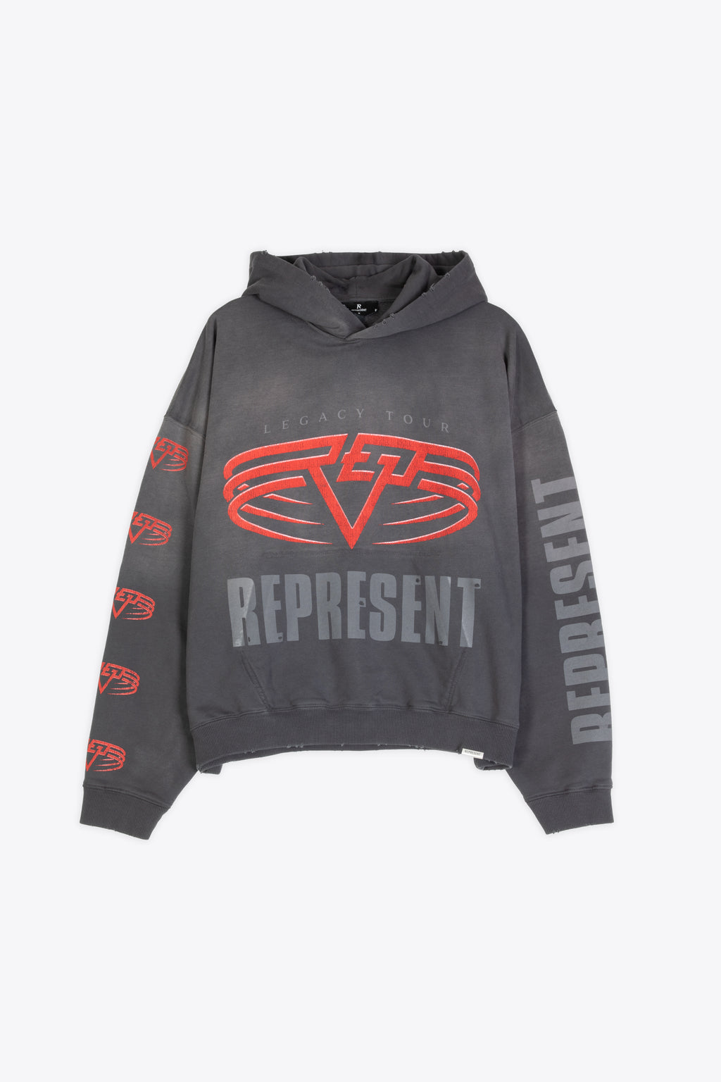 alt-image__Felpa-reversibile-in-cotone-grigio-lavato-con-stampa-grafica---Reversible-Living-Legcay-Falcon-Hoodie