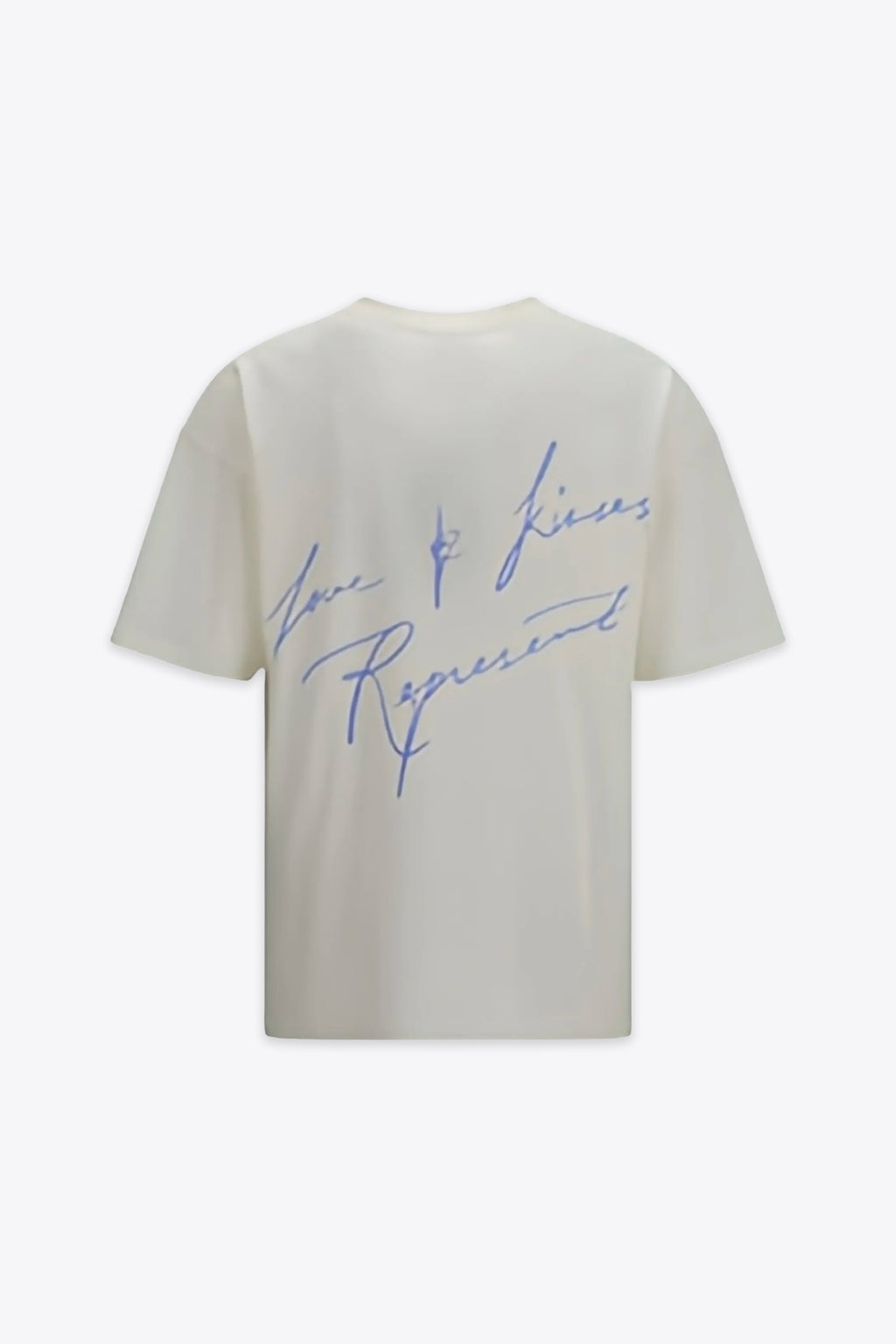 alt-image__T-shirt-in-cotone-panna-con-stampa-grafica-e-testo---Love-And-Kisses-T-shirt