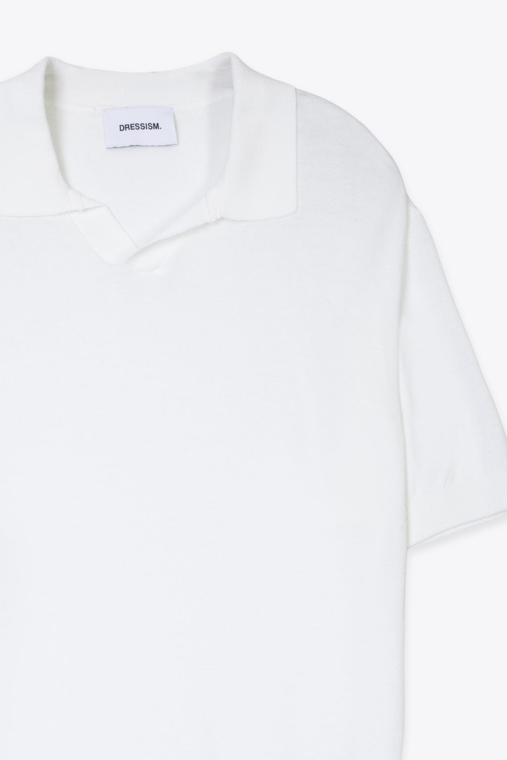 alt-image__Polo-bianca-in-viscosa-con-collo-aperto