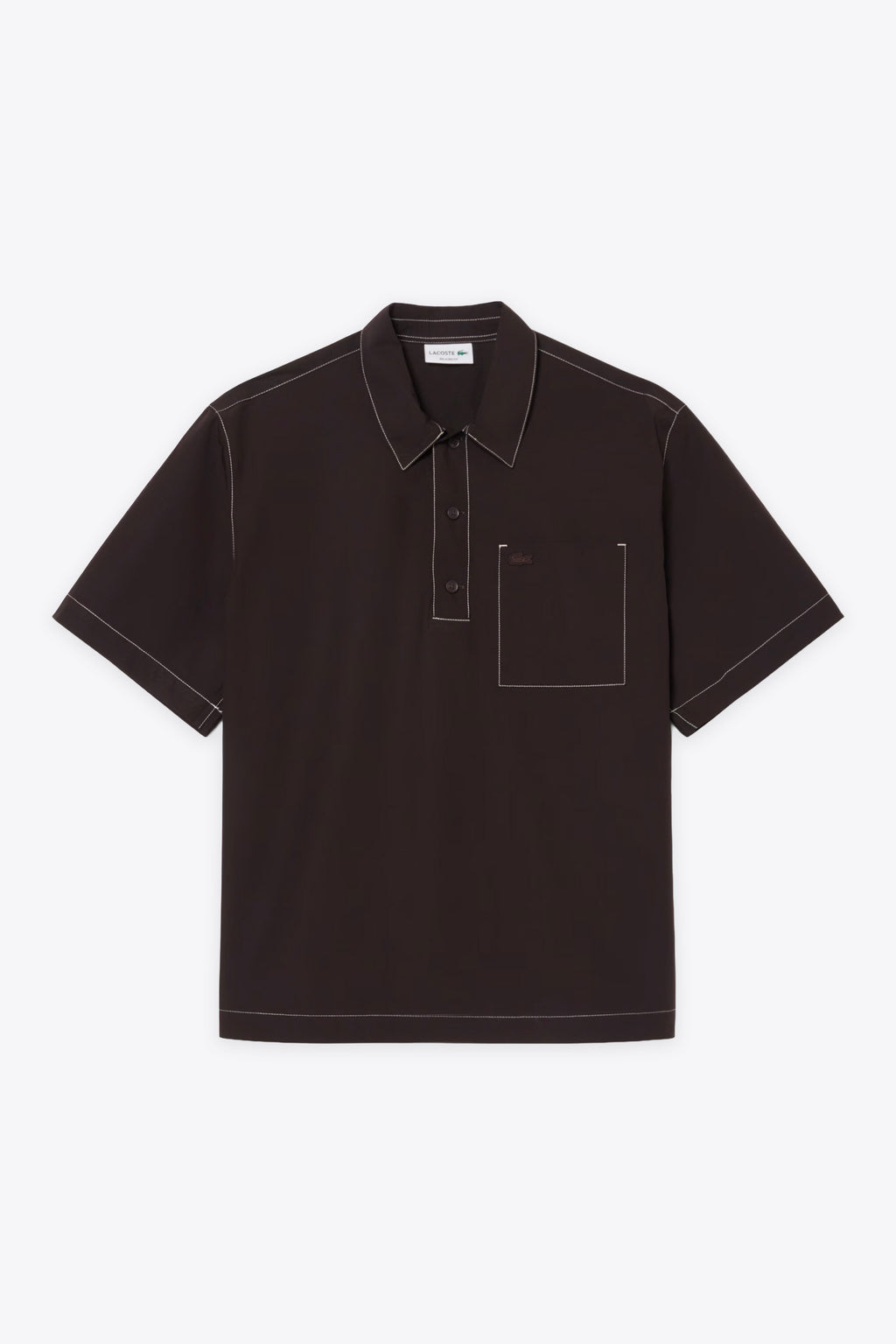 alt-image__Brown-poplin-cotton-polo-shirt-with-contrast-stitching