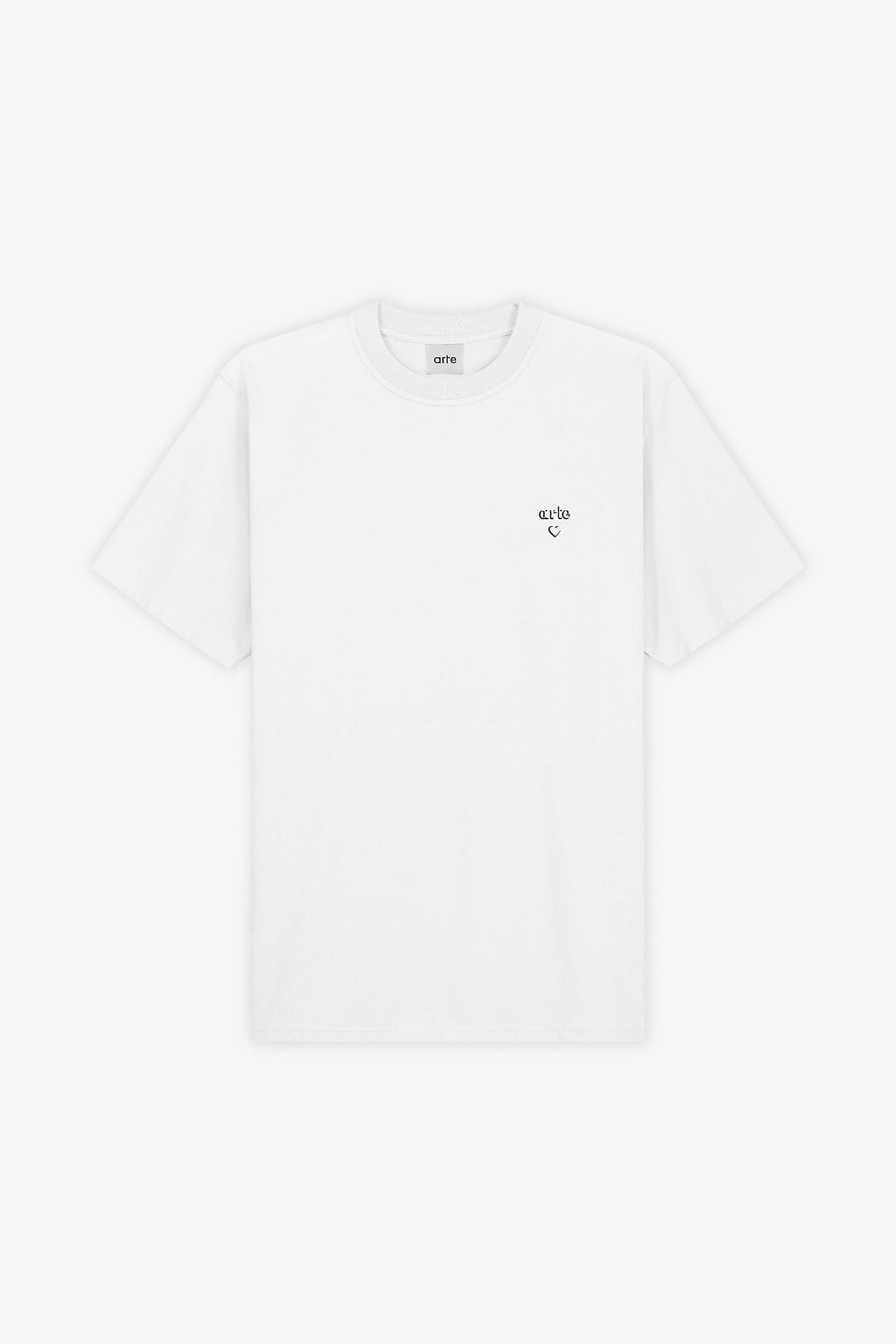 alt-image__T-shirt-bianca-in-cotone-con-logo-ricamato-al-petto---Arte-Heart-T-shirt