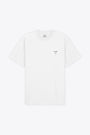 T-shirt bianca in cotone con logo ricamato al petto - Arte Heart T-shirt 