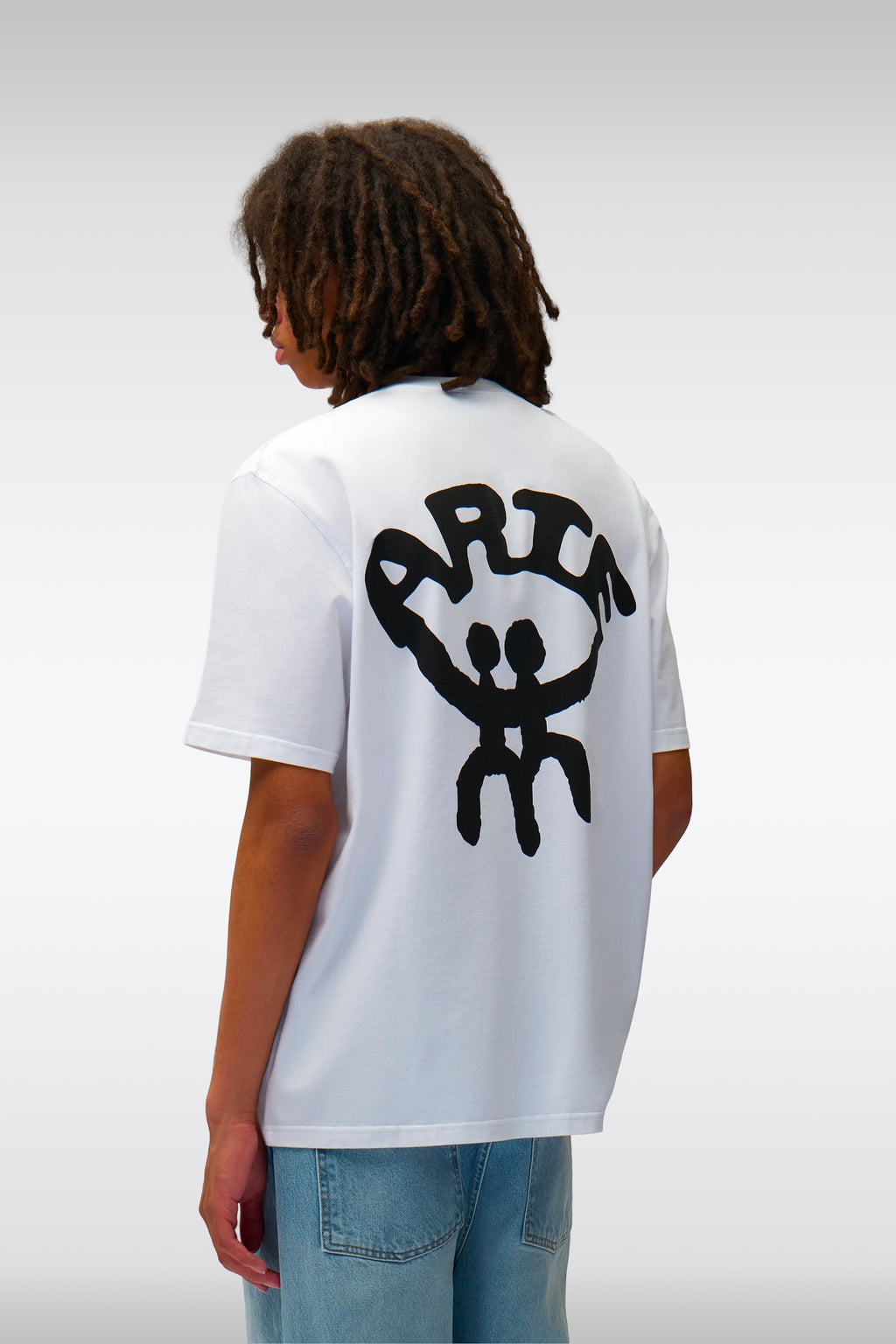 alt-image__T-shirt-bianca-in-cotone-con-stampa-grafica-sul-retro---Arte-Together-T-shirt