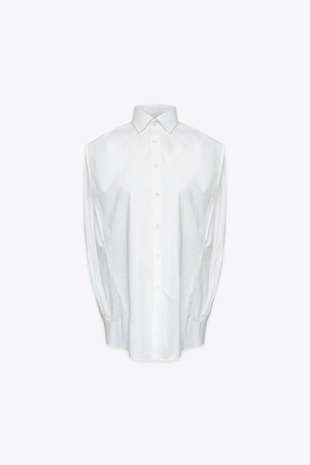 alt-image__Camicia-bianca-smanicata-in-cotone-con-logo-ricamato