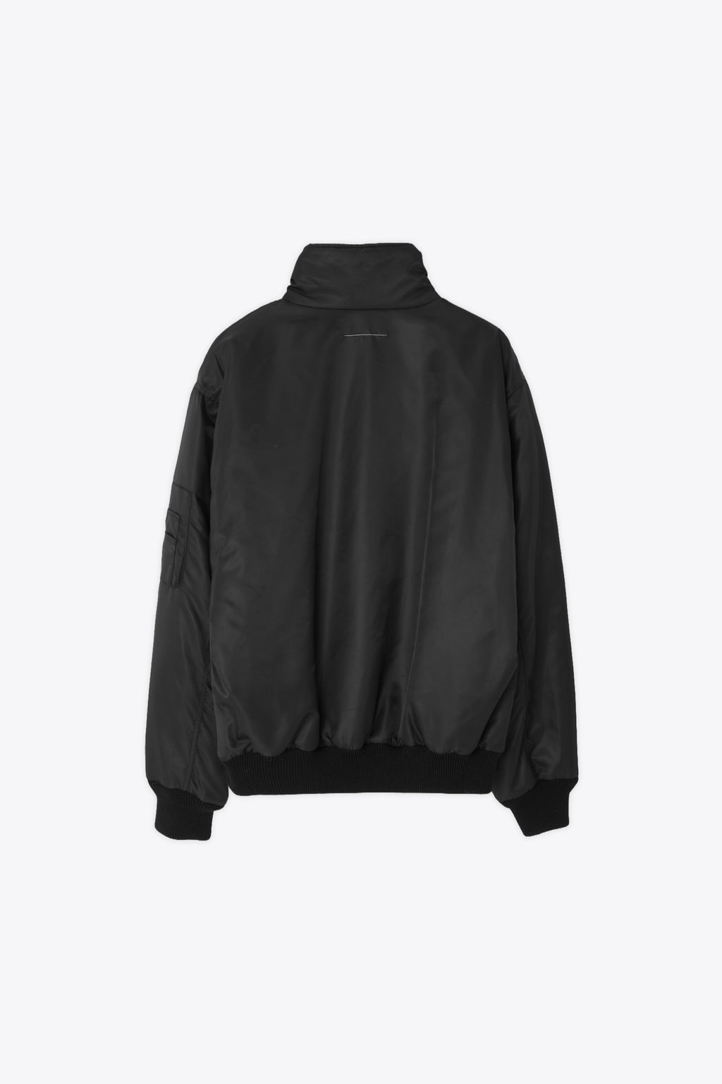 alt-image__Bomber-nero-in-nylon-con-due-tasche-laterali-oblique