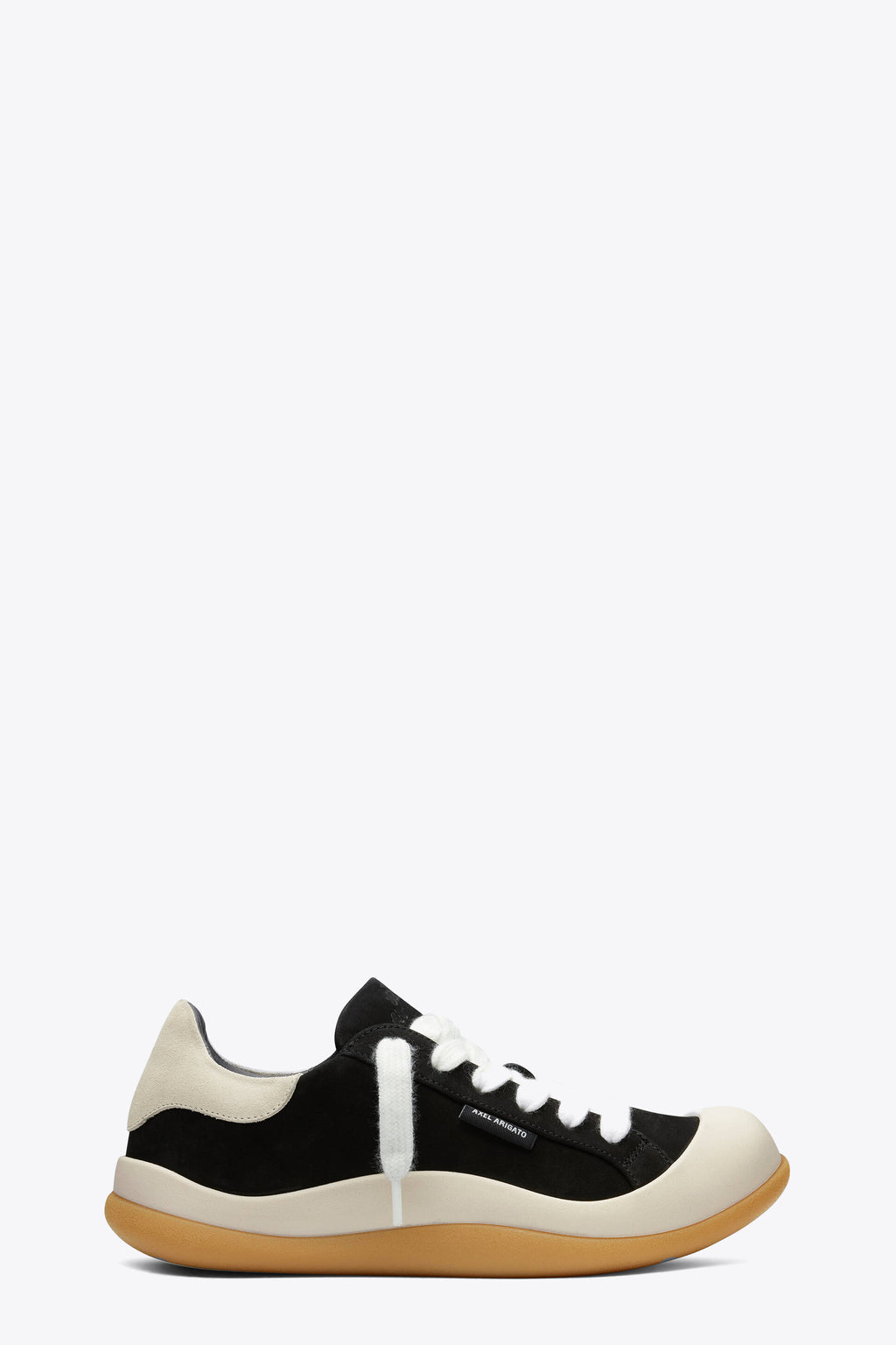 alt-image__Sneaker-chunky-bassa-nera-in-suede-con-lacci---Squish-Sneaker