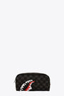 Astuccio in pvc a scacchi nero con bocca shark - Dripping Sharsk in Paris Pouch 