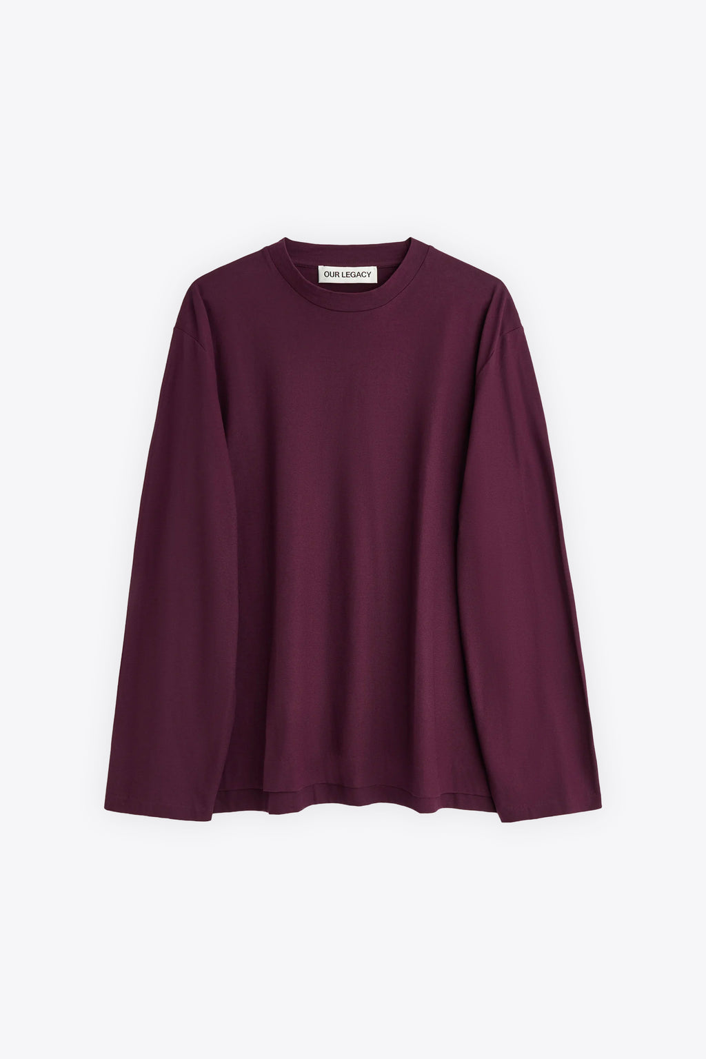 alt-image__T-shirt-in-cotone-color-prugna-con-maniche-lunghe---Box-Longsleeve