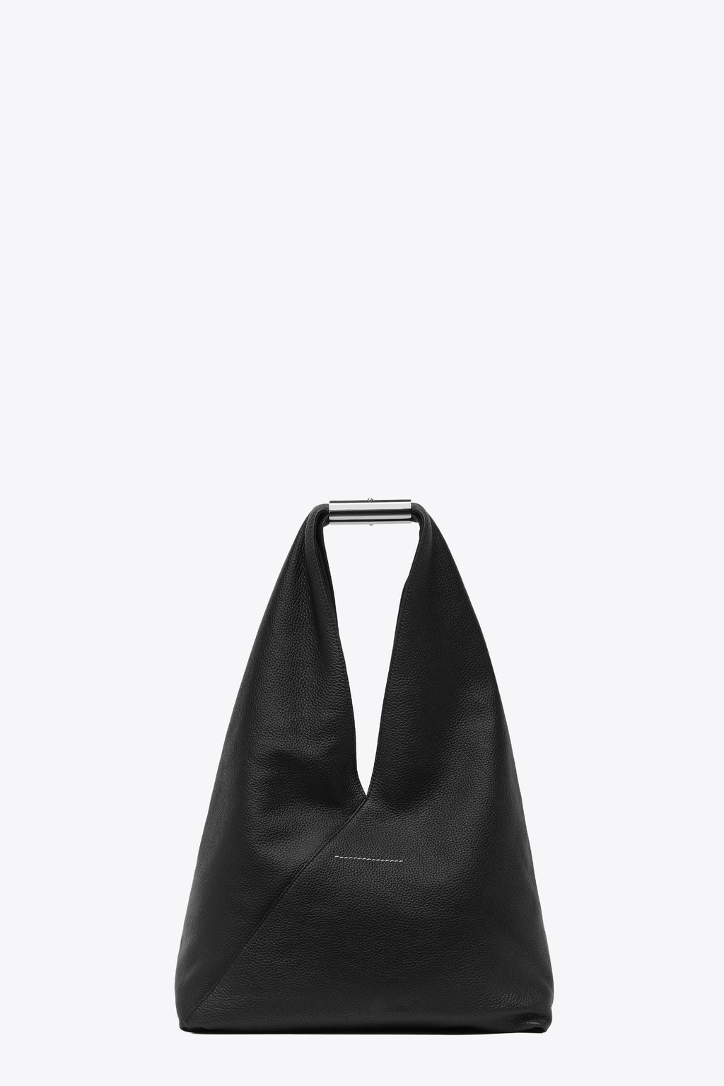 alt-image__Black-pebbled-leather-big-Japanese-bag-with-metal-handle