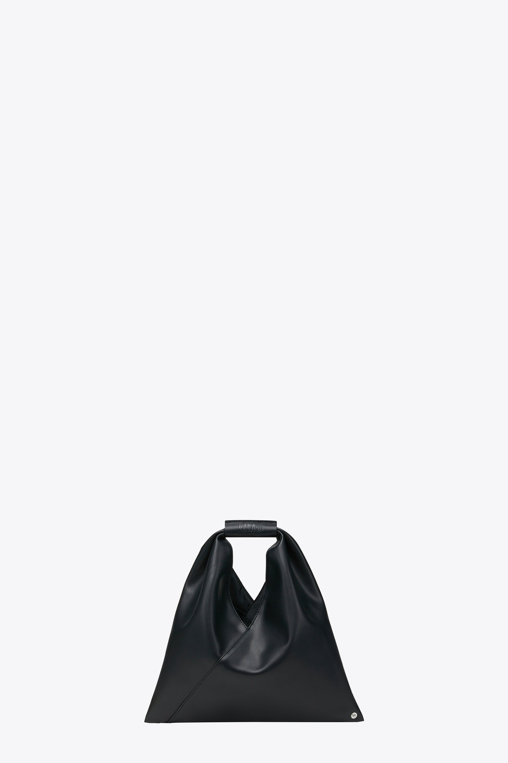 MM6 MAISON MARGIELA Black leather triangle shaped mini Japanes bag Strikestore