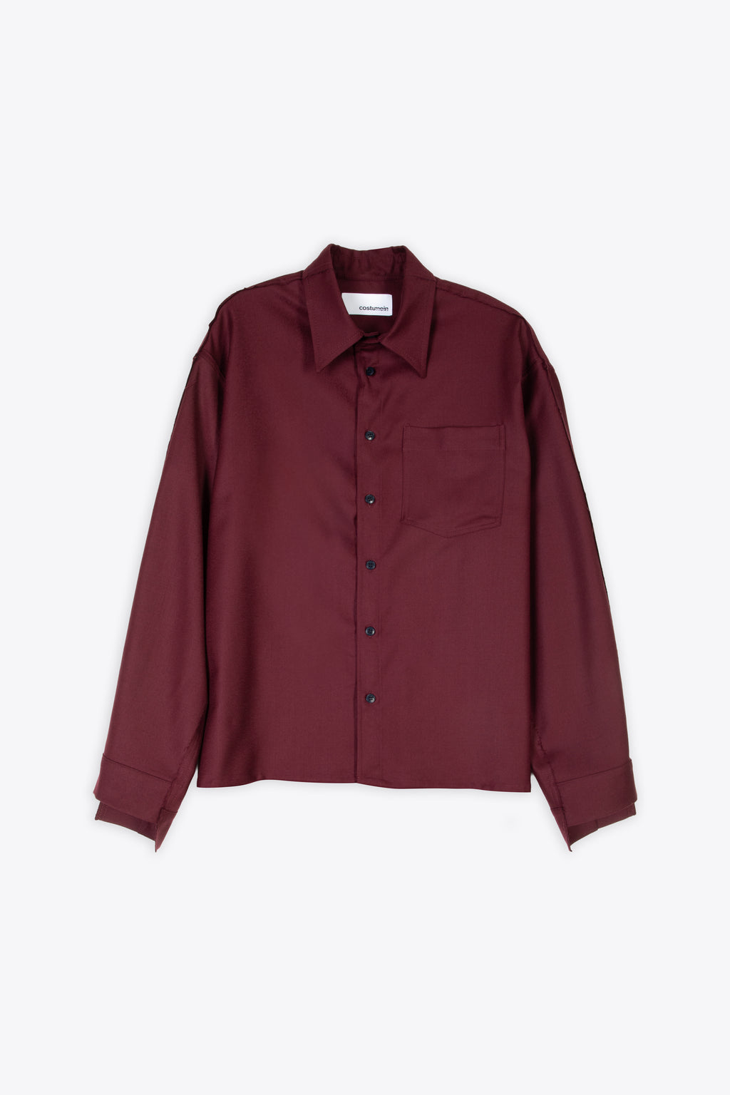 alt-image__Camicia-in-flanella-bordeaux-con-maniche-destrutturate---Jil