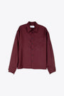 Camicia in flanella bordeaux con maniche destrutturate - Jil 