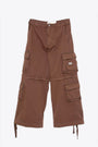 Pantalone cargo in cotone marrone convertibile - Unisex Zip-off Cargo Pants Woven 