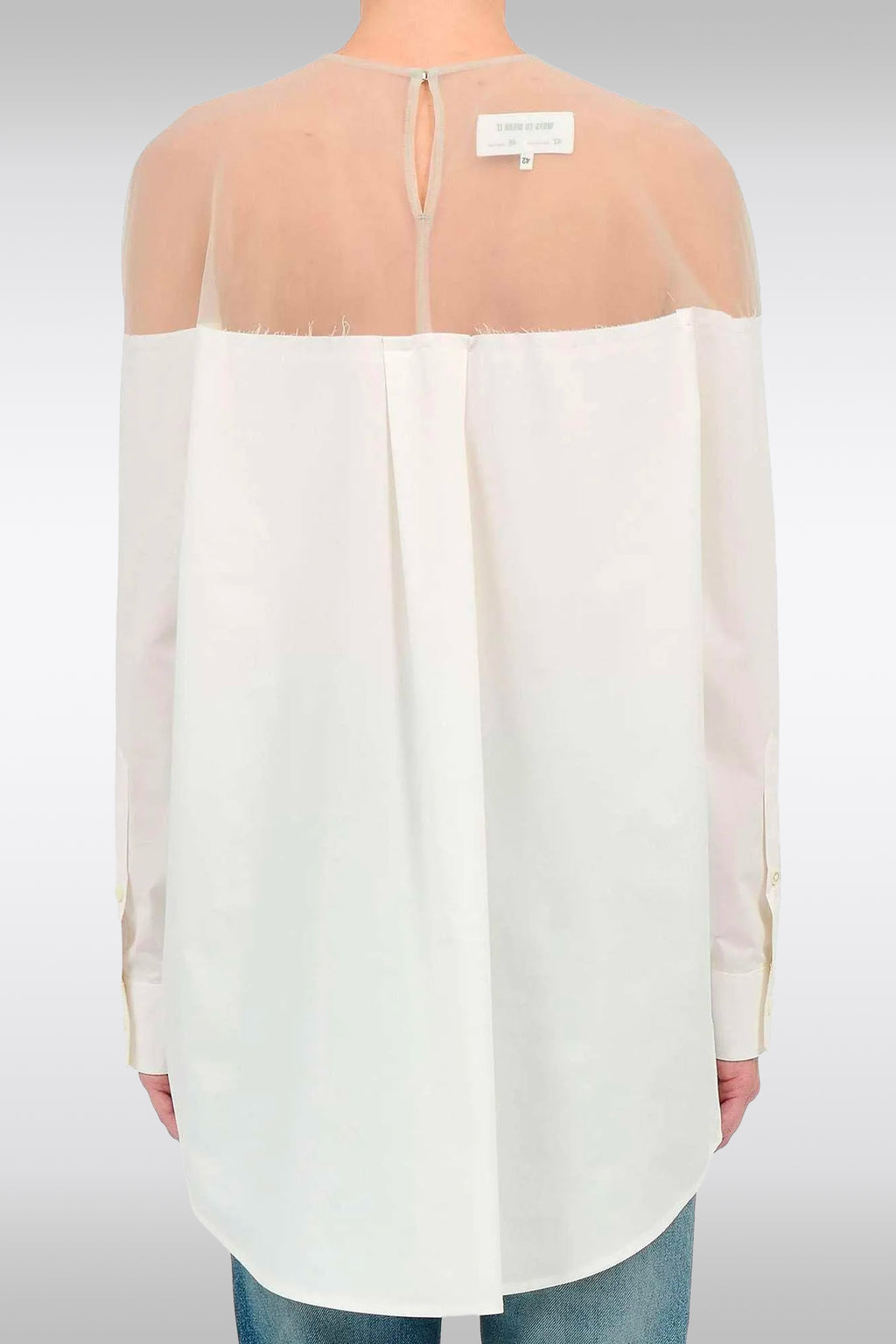 alt-image__Abito/camicia-bianco-in-popeline-di-cotone-con-spalle-in-tulle