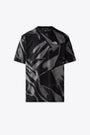 T-shirt in cotone con stampa nero/grigio - Oversize Simple Dome Tee Print 