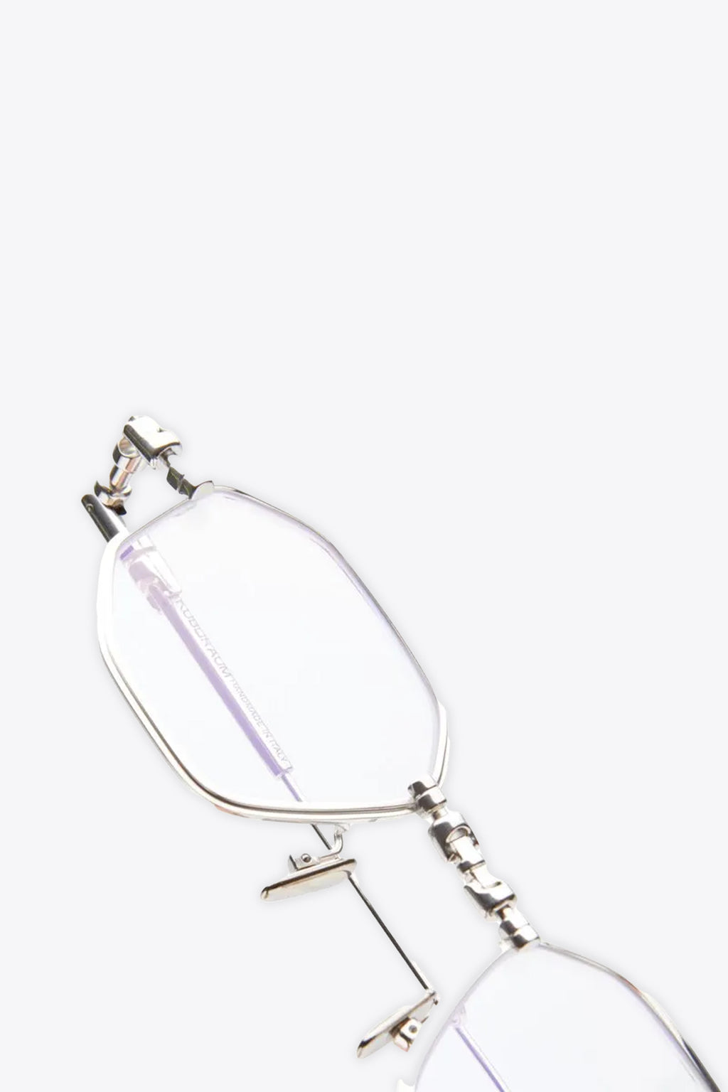 alt-image__Silver-toned-metal-hexagonal-glasses-with-transparent-lenses---H66