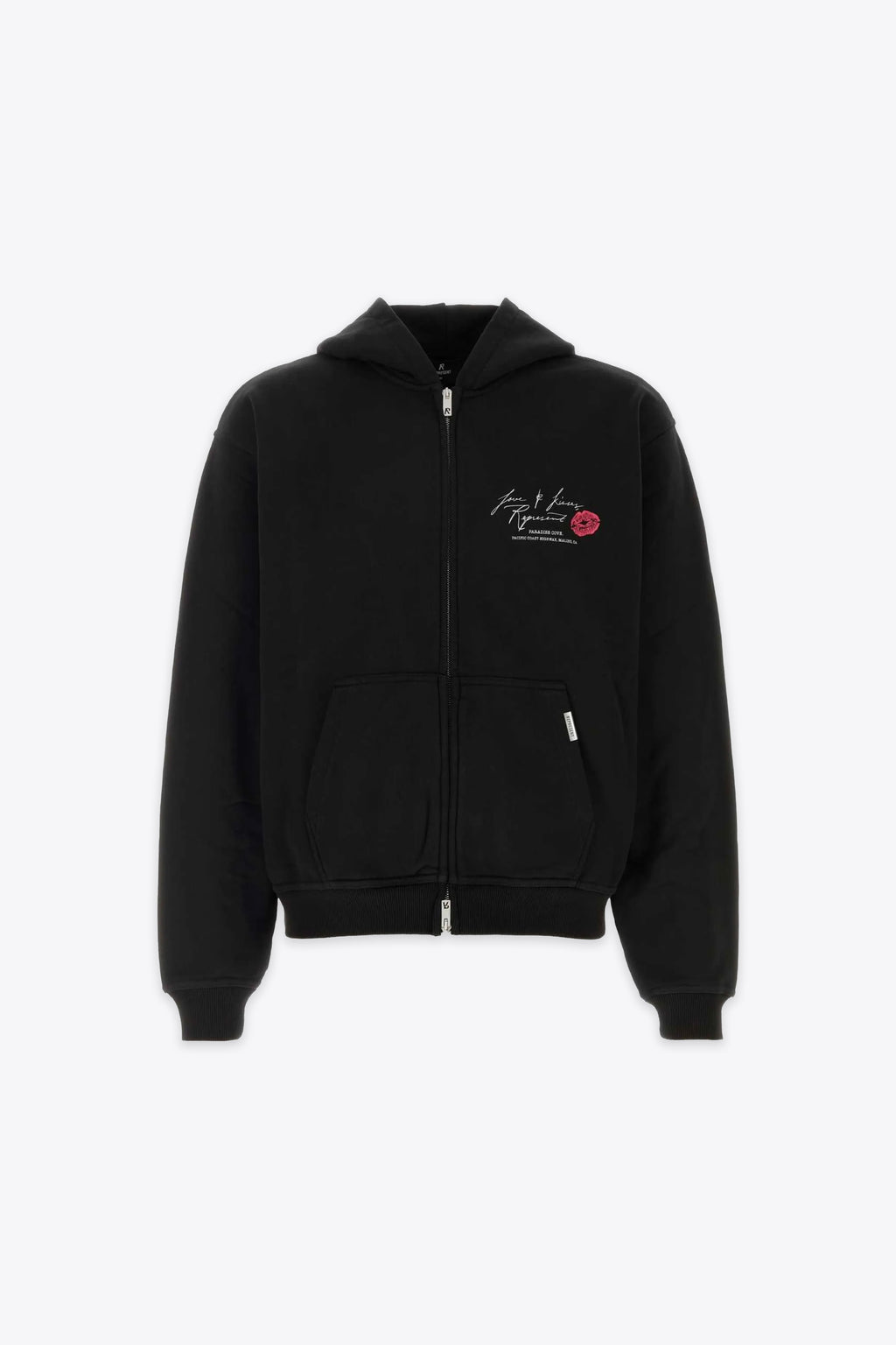 alt-image__Felpa-nera-con-zip-e-cappuccio-e-stampa-grafica-con-testo---Love-Ande-Kisses-Zip-Through-Hoodie