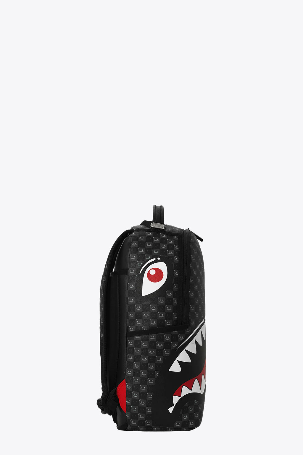 alt-image__Black-check-pvc-backpack-with-smiles-and-shark-mouth-signature---Shark-in-Paris-WTF-Bubbly-Black-Check-Backpack