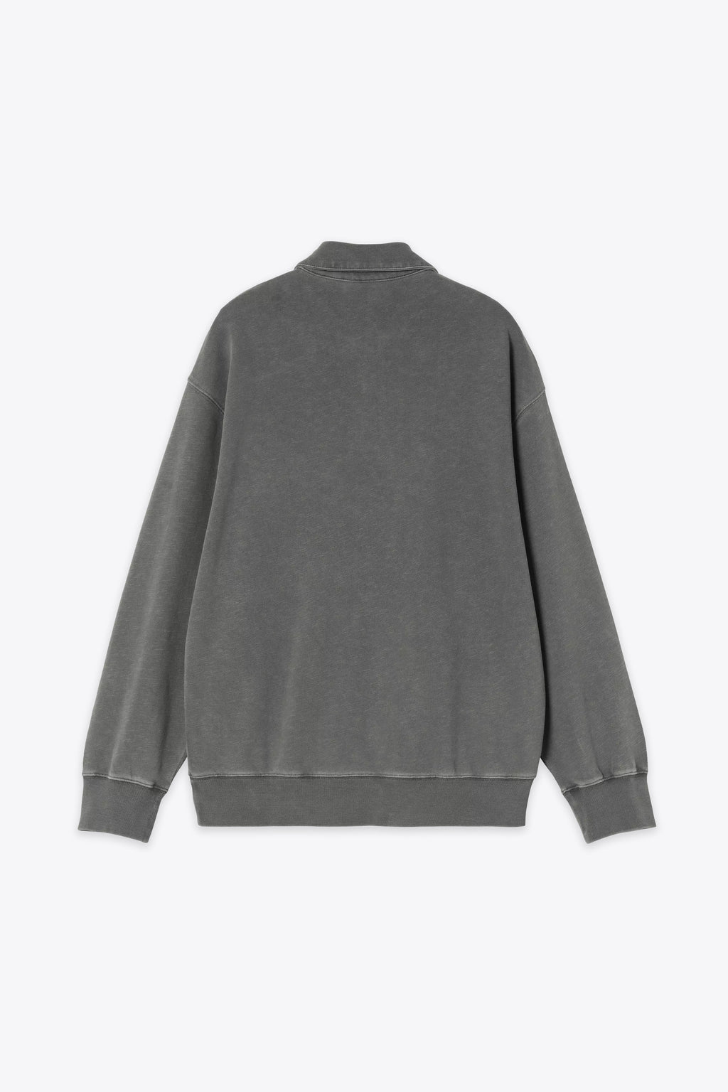 alt-image__Polo-grigia-in-felpa-di-cotone-tinto-in-capo-con-maniche-lunghe---Harper-Polo