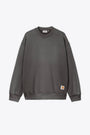 Felpa loose fit in cotone nero sbiadito - Hudson Sweatshirt 