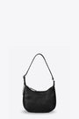 Borsa a mezza luna in pelle nera - Safreja Midi Bag 