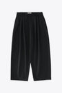 Pantalone nero in lana tecnica con doppia pince - Line 