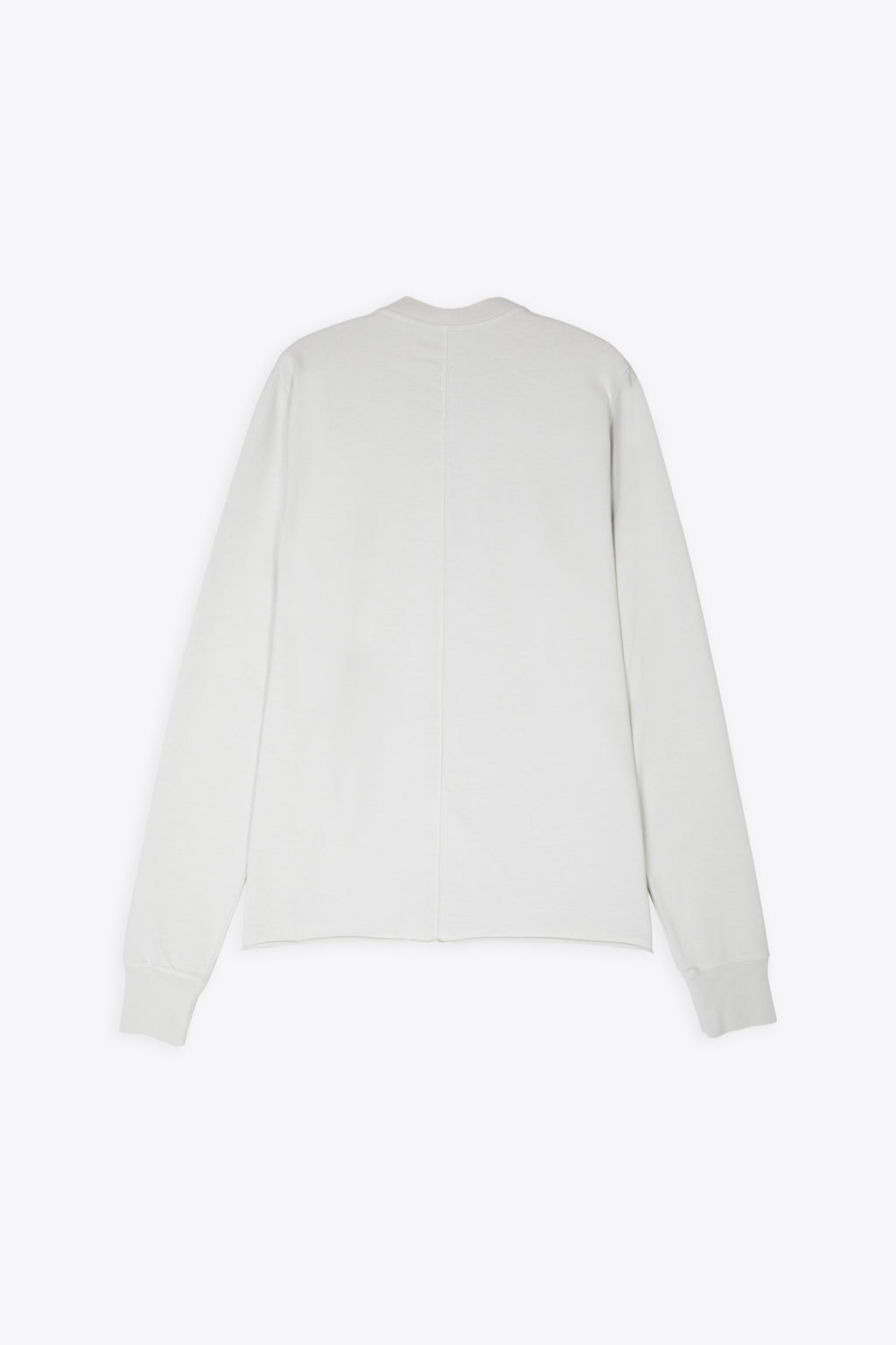 alt-image__Felpa-leggera-in-cotone-color-ghiaccio-con-fondo-a-taglio-vivo---Crewneck-Sweat