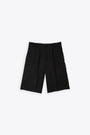 Black wool tailored pleated shorts - Cost Timisoara  