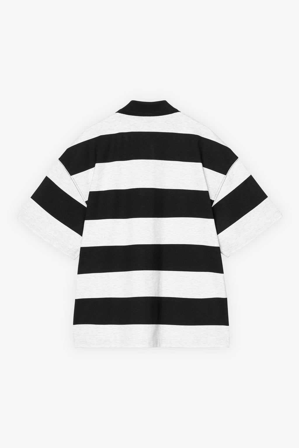 alt-image__Polo-grigia-e-nera-a-righe-larghe-con-manihe-corte---S/S-Delray-Polo