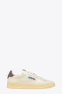 Sneaker bassa in pelle bianca con tab marrone - Dallas Low 