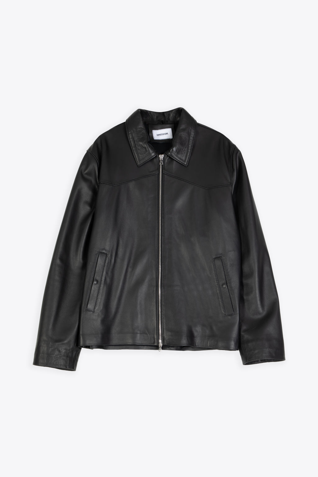 alt-image__Giacca-nera-boxy-fit-in-pelle-con-zip---Austin-Leather-Jacket