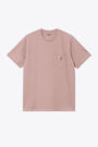 T-shirt in cotone rosa con tasca e logo al petto - S/S Pocket T-Shirt 
