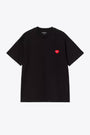 T-shirt nera in cotone con patch cuore al petto - S/S Heart II Hartt T-Shirt 