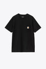 T-shirt nera in cotone con tasca e logo al petto - S/S Pocket T-Shirt 