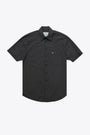 UNISEX MINI PLAID SHORT SLEEVE SHIR-Nero 