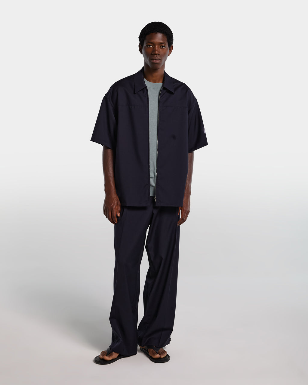 alt-image__Camicia-in-frescolana-blu-navy-con-zip