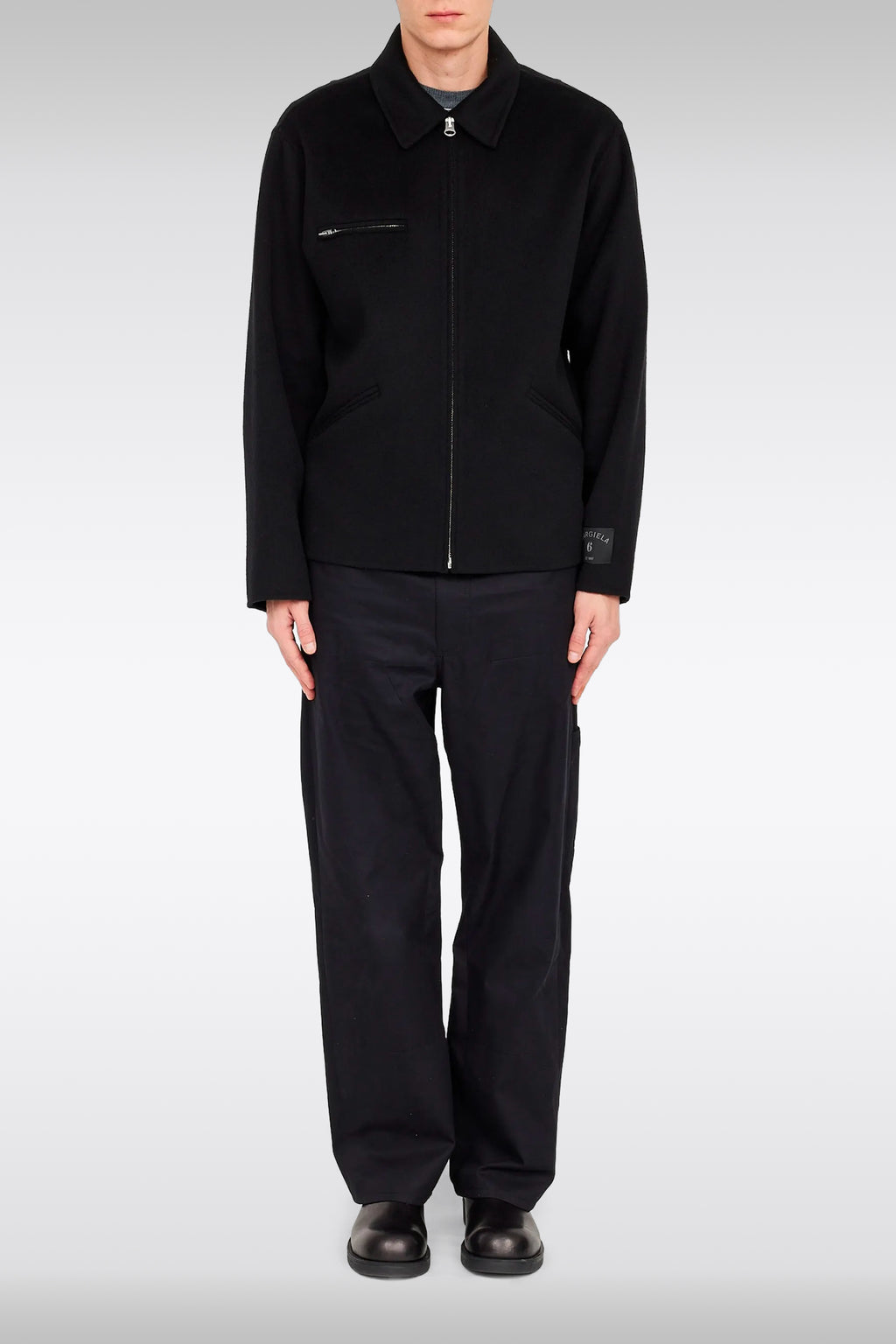 alt-image__Giacca-nera-in-panno-di-lana-con-zip