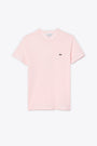 T-shirt in cotone Pima rosa con logo al petto 