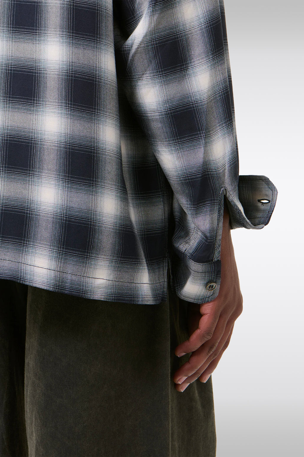 alt-image__Navy-blue-and-white-check-viscose-shirt-with-long-sleeves---Every-Shirt